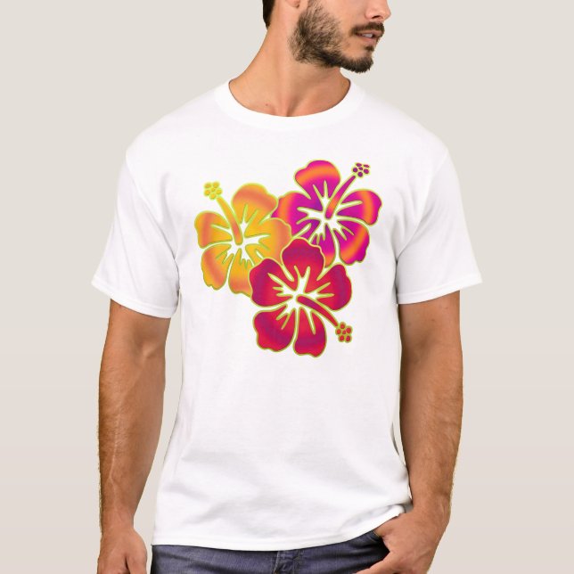 Camiseta trio de hibisco (Frente)