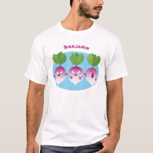 Camiseta Trio de nabos fofos cantando desenho animado