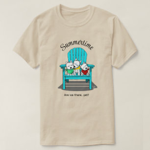 Camiseta Trio de Westie de Praia KiniArt