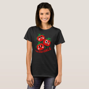 Camiseta Trio Divertido Desenhado à Mão de Rostos de Tomate