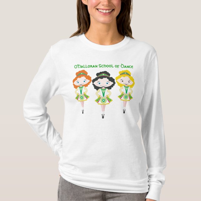 Camiseta Trio do grupo de dançarinos irlandeses KIDLETS (Frente)