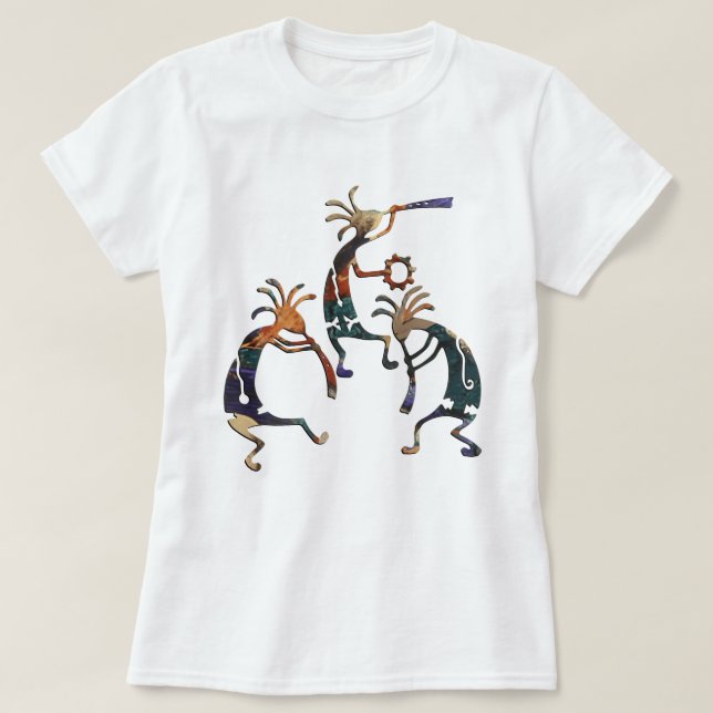 Camiseta Trio do músico de KOKOPELLI + suas ideias (Frente do Design)