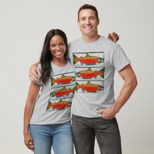 Camiseta Trio dos salmões vermelhos