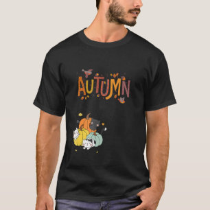 Camiseta Trio Gatos De Abóbora Bonitos Alô outono