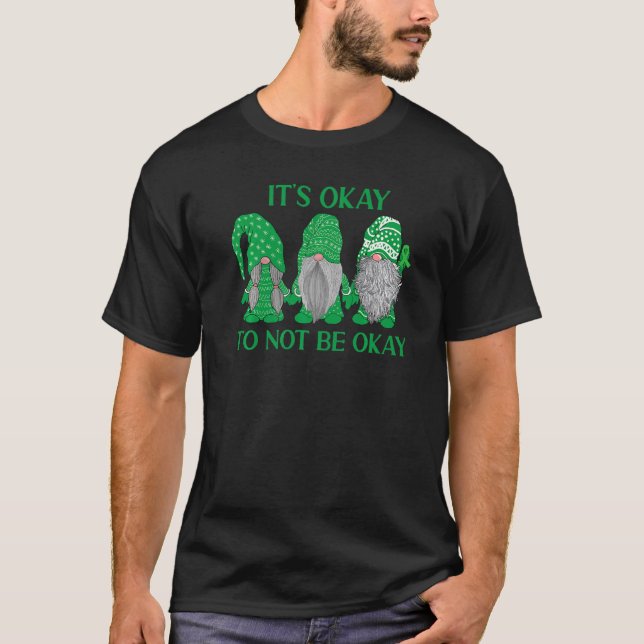 Camiseta Trio Gnomo Está tudo bem não estar bem saúde menta (Frente)