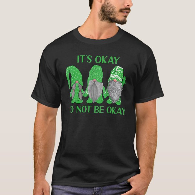 Camiseta Trio Gnomo Está tudo bem não estar bem saúde menta (Frente)