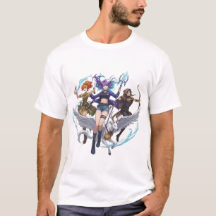 Camiseta Trio Mágico de Fantasia PNG, Mago em Estilo Anime,