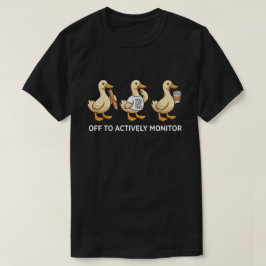 Camiseta Trio Pato Divertido Monitoramento Profissional Grá