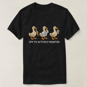 Camiseta Trio Pato Divertido Monitoramento Profissional Grá