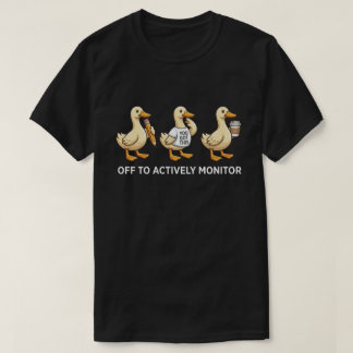 Camiseta Trio Pato Divertido Monitoramento Profissional Grá
