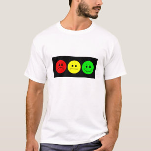 Camiseta Trio temperamental do sinal de trânsito