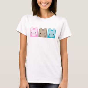Camiseta Trio v.02 do coelho de coelho de Kawaii