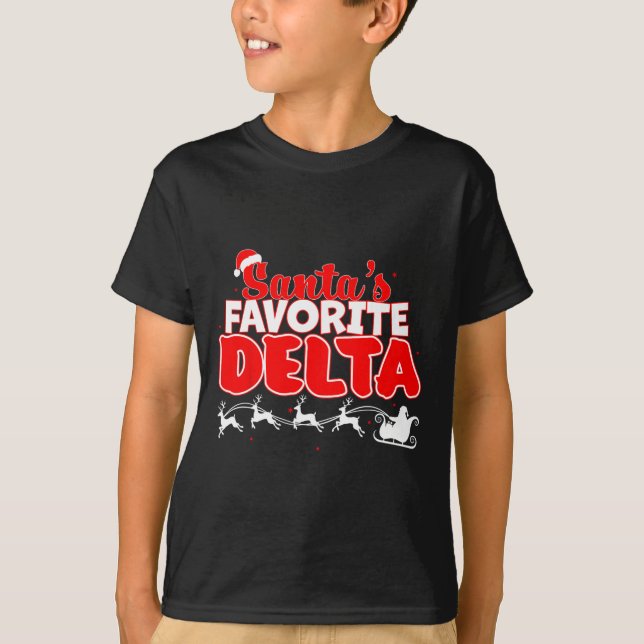 Camiseta Trioridade de Natal Delta Favorita dos papais noei (Frente)
