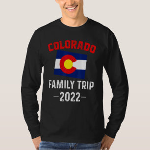 Camiseta Trip 2022 da Família Colorado Denver Flag Souvenir