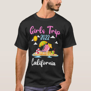 Camiseta Trip 2022 das raparigas de férias de Verão na Cali