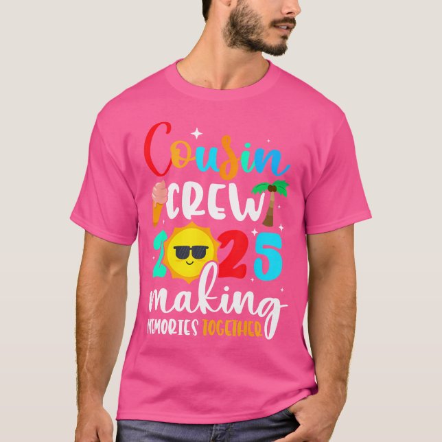 Camiseta Trip da Família Cousin Crew 2025 Summer Vacation B (Frente)