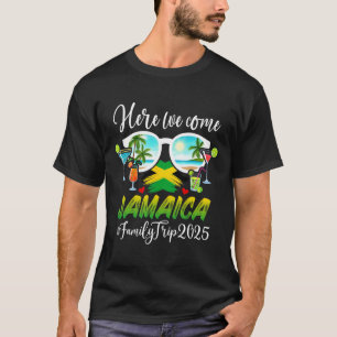 Camiseta Trip da Família Funny Matching Jamaica 2025 Black