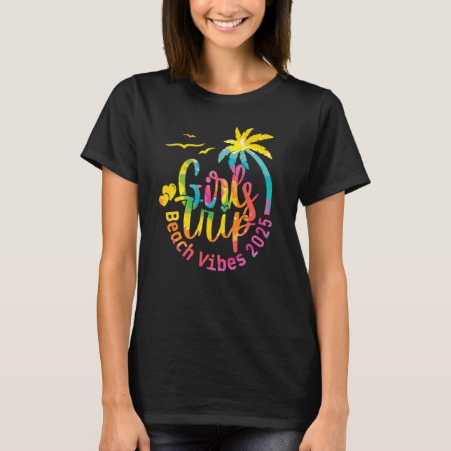 Camiseta Trip de Menina Vibes de Praia 2025 (Frente)
