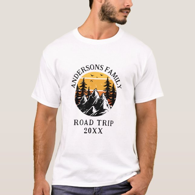 Camiseta Trip Mountain Personalizado da Viagem de Reunião F (Frente)