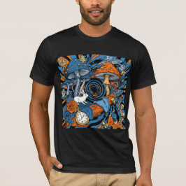Camiseta Tripa de Buraco do Coelho Psicodélico: Cogumelo Su