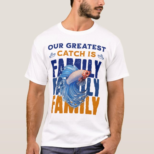 Camiseta Tripa de Pesca da Família das Capturas Mais Import (Frente)