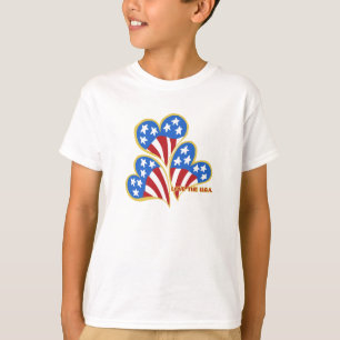 Camiseta Triple Hearts USA Girls T-shirts