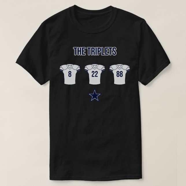 Camiseta Triplets Dallas Cowboys TSirt (Frente do Design)