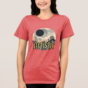 Camiseta tríplice feminina Bella+Canvas, branca,
