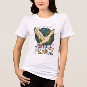 Camiseta tríplice feminina Bella+Canvas, branca,