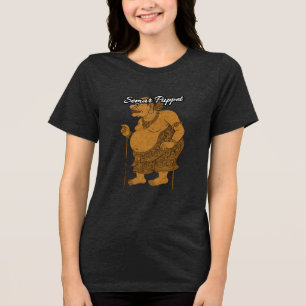 Camiseta tríplice feminina Bella+Canvas, branca,