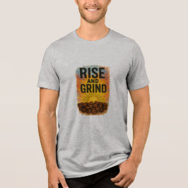 Camiseta tríplice masculina de Rise e Grind