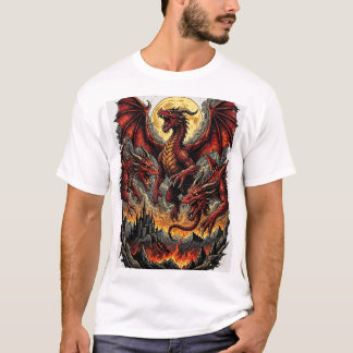 Camiseta Triplo Dragão Luar Fantasia