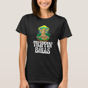 Camiseta Trippin Balls Cogumelo  Mulheres Magia Psilocibina