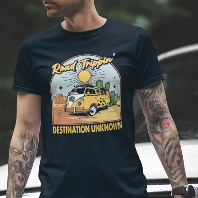 Camiseta Trippin de estrada,Gráfico ocidental,Camisa de Via (Criador carregado)