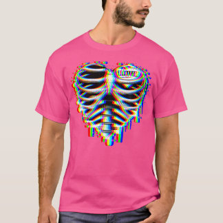 Camiseta Trippy Edm House Music Lover Rave Heart Shape Vale