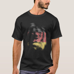 Camiseta Trippy lion EDM raves techno - bandeira alemã