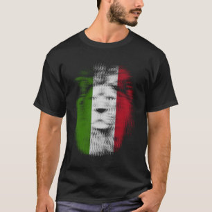 Camiseta Trippy lion Italy flag EDM raves techno mu