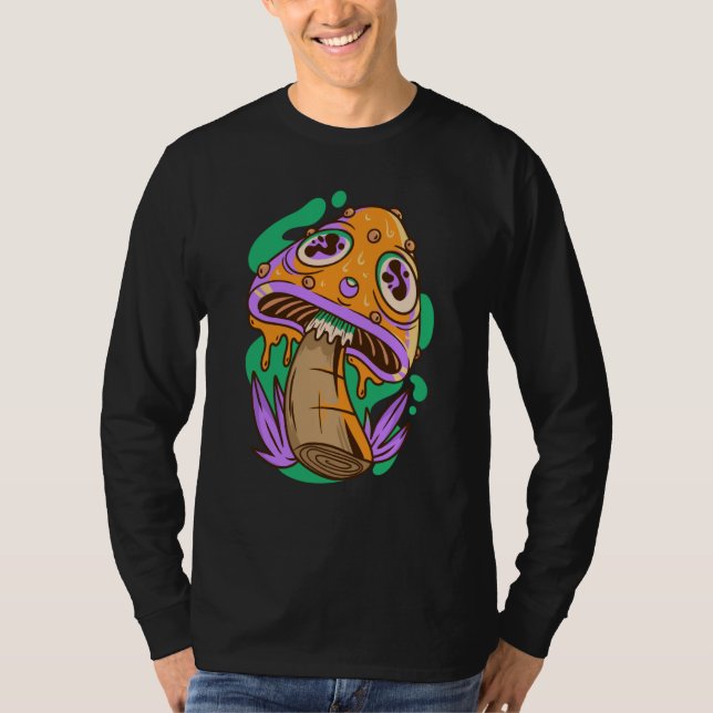 Camiseta trippy mushroom fungi (Frente)