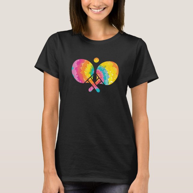 Camiseta Trippy Rainbow Hippie Tie Dye Mesa (Frente)