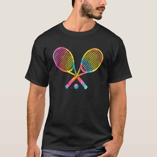 Camiseta Trippy Rainbow Hippie Tie Dye Tênis (Frente)