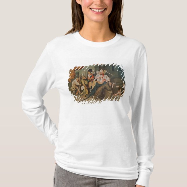 Camiseta Triptych da tentação de St Anthony (Frente)