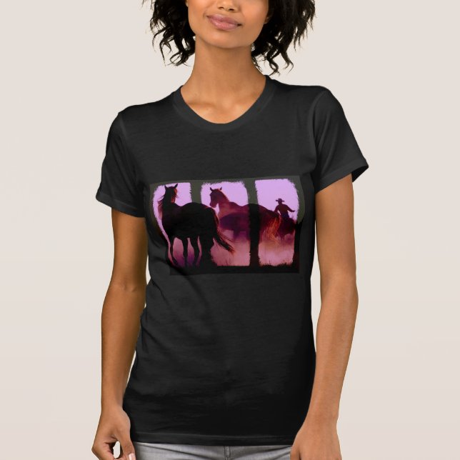 Camiseta Triptych de Cavalo Selvagem (Frente)