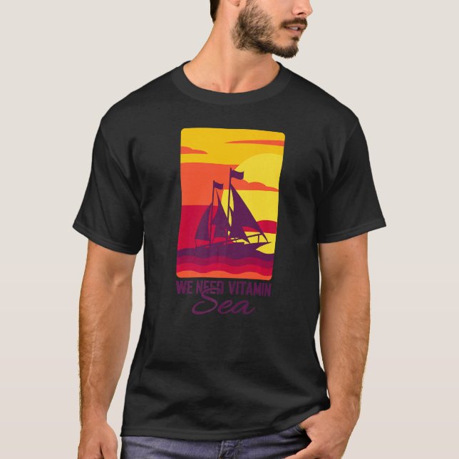 Camiseta Tripulação à vela Mar de Vitamina (Frente)