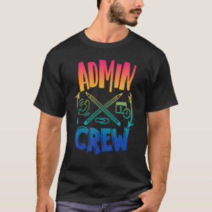 Camiseta Tripulação Admin De Volta À Escola Funcionarios