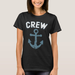 Camiseta Tripulação Âncora Náutico Barco Vela Marinheiros O