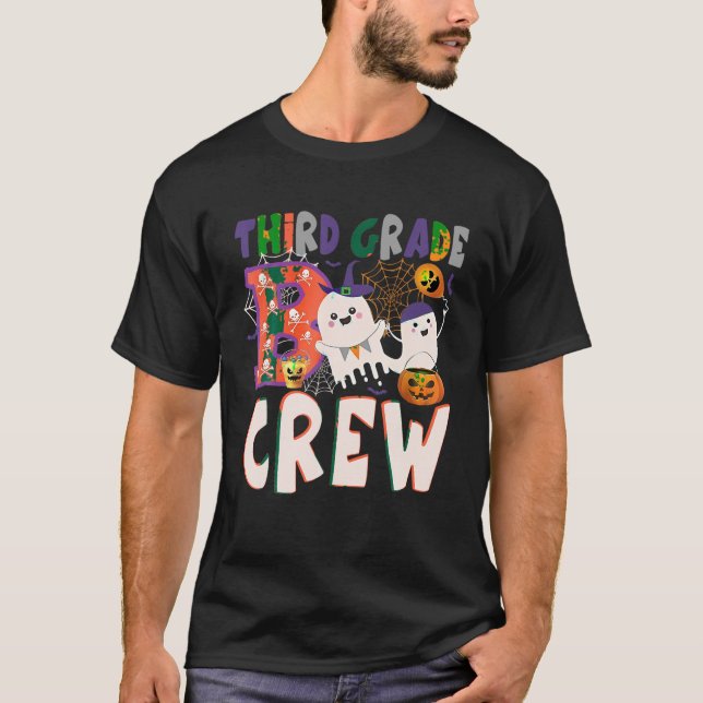 Camiseta Tripulação Boo de Terceiro Grau Pumpkin Ghost Skul (Frente)