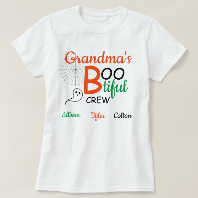 Camiseta Tripulação Bootiful da Vovó (Frente do Design)