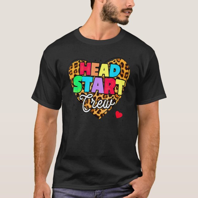 Camiseta Tripulação Da Cabeça Leopardo Do Coração De Volta  (Frente)