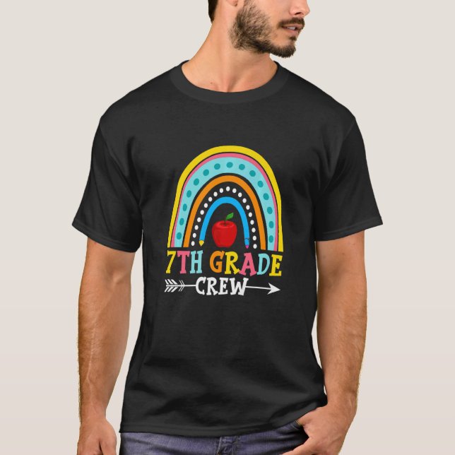 Camiseta Tripulação De 7 Grau Arco-Íris No Primeiro Dia De  (Frente)