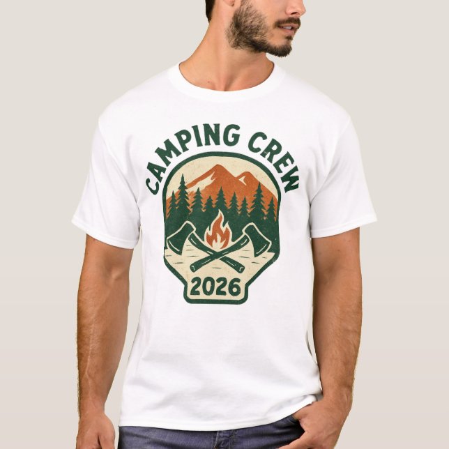 Camiseta Tripulação de acampamento 2026 (Frente)